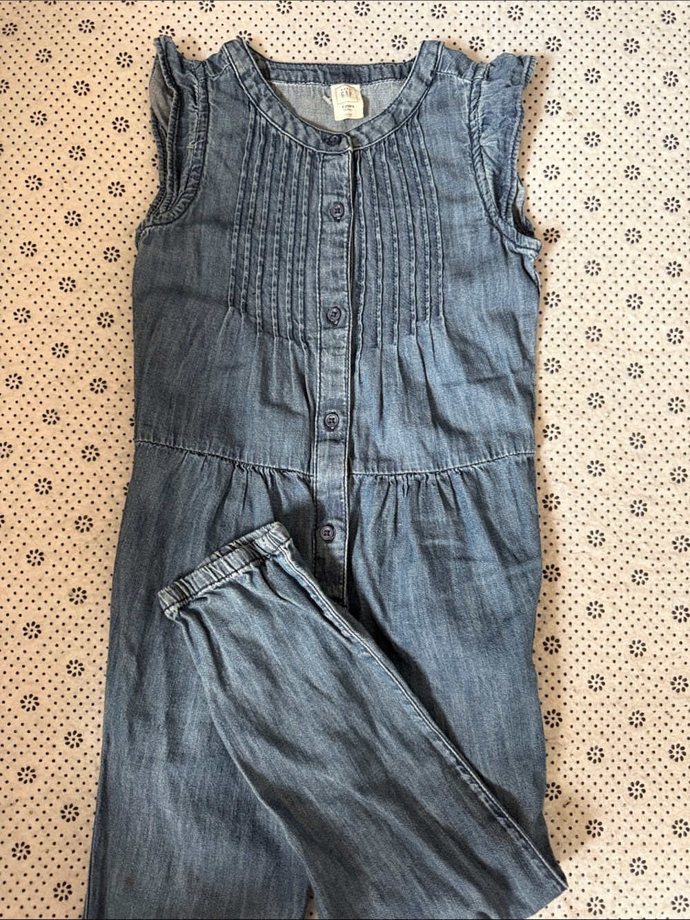 🛍 PRETTY LITTLE GIRLS  JEAN ROMPER SIZE 4 🛍